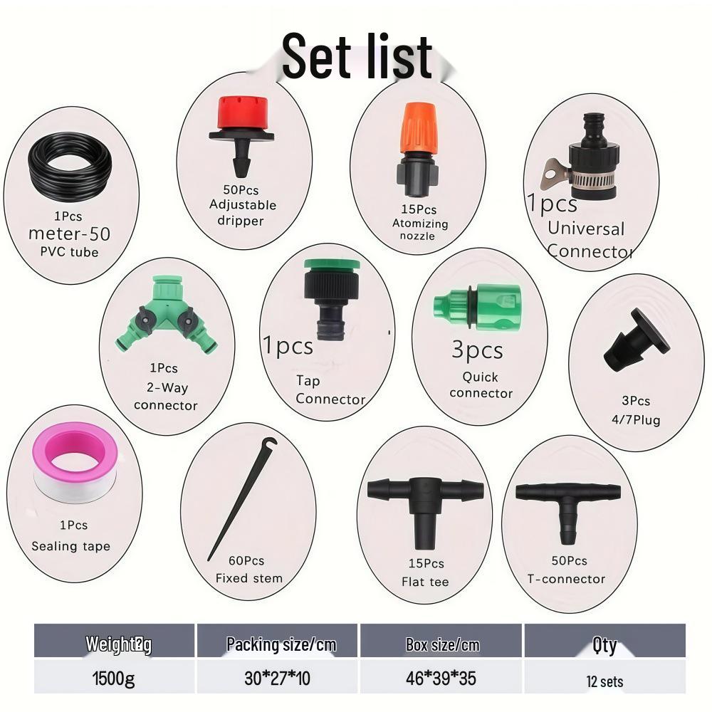 Adjustable Garden Sprinkler & Drip Irrigation System