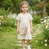 Natural Material Straw Beach Bag Weave Design Children Shoulder Bag  Holiday
