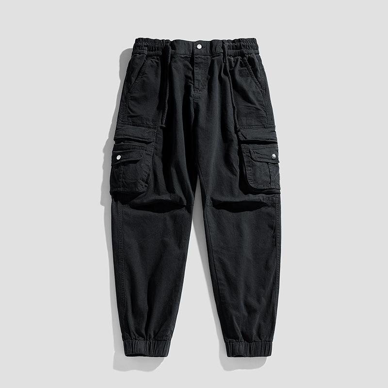 Multi-pocket Overalls Leggings Men's High-end Pants Trendy Brand High-end Men's Casual Loose Men's Trousers