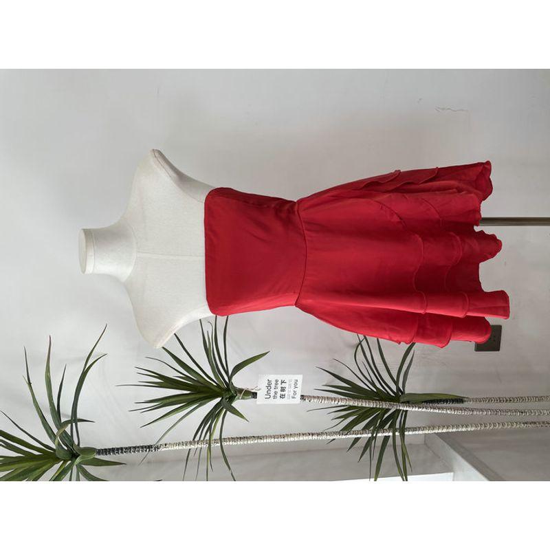 

2025 Summer New Australian Single AUQA Walking Atmosphere Simple Solid Tube Top Dress Middle Skirt No. 4 color L