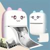 Cat Shaped Pocket Thermal Label Printer Lightweight Wireless Bluetooth Printer  Office