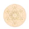Collectibles Arts And Crafts Decor Healing Round Edge Wood Circles Carved Chakra Pattern Coaster
