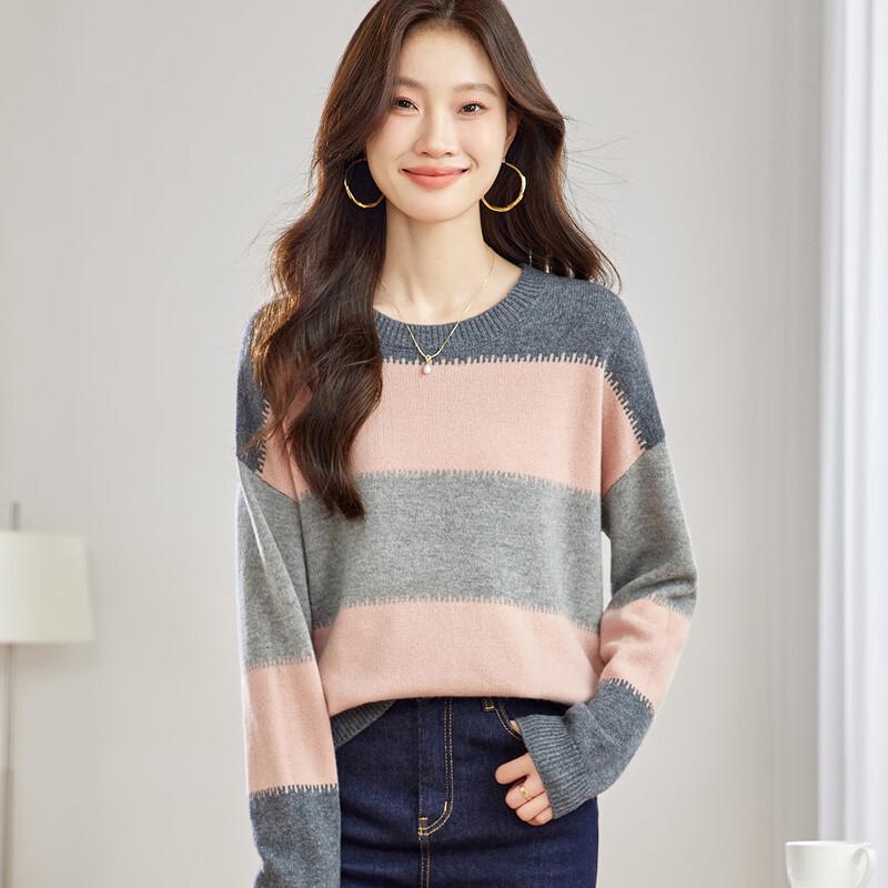 

Srcr Women s 100% Wool Loose Knit Sweater L