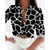 Fashion Women's Shirts Summer Leopard 3D Printed Women's Long Sleeve Tops Spring Autumn Casual Loose Tops Long Sleeve Shirt