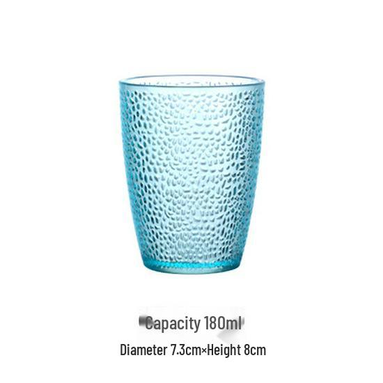 Colored Acrylic Water Cup: Transparent, Heat-Resistant, Drop-Resistant—Perfect for Mouthwash, Juice, Tea, or Beer.