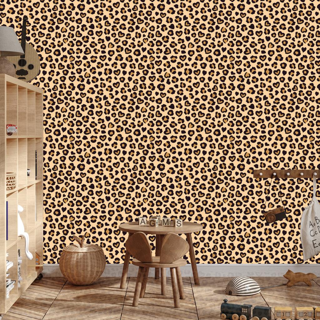 Animal Skin Wallpaper Gold and Orange for Living Room and Bedroom 50x1000