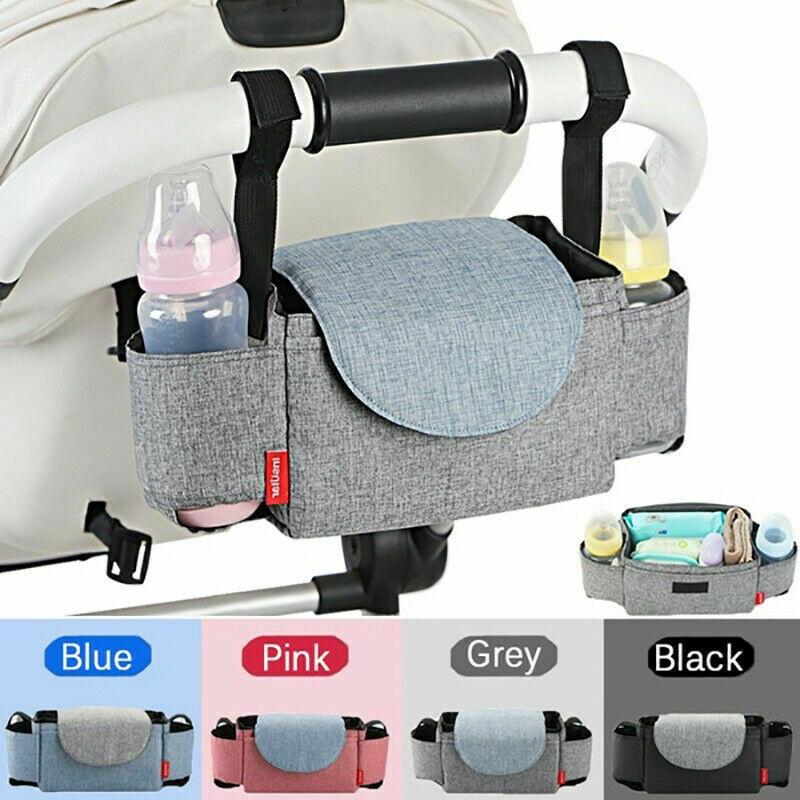 Geanta pentru agatat pentru carucior Geanta de depozitare pentru carucior Suport pahare pentru biberon Geanta de depozitare