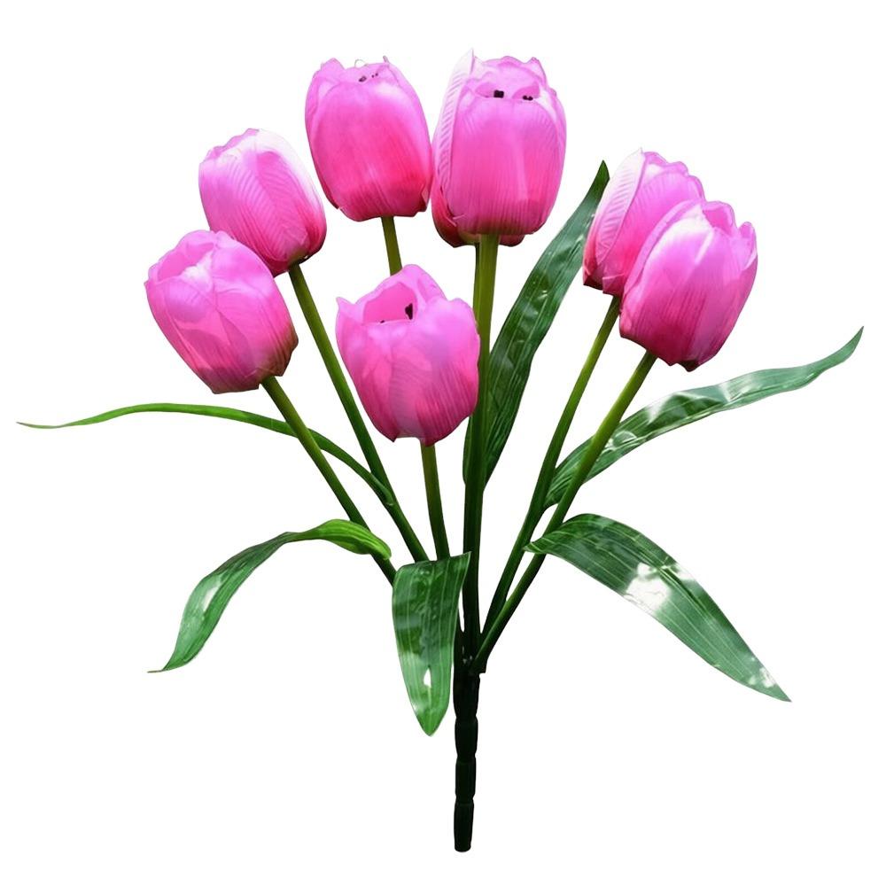 

9 Heads Artificial Tulip Bouquet DIY Flower Floral Arrangement Simulation Flowers Realistic Flower Bouquet Home Decoration розовый