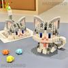 HUIQIBAO Cute Cat Micro Model Building Block Kids Mini Pets City Cartoon Animal Diamond Bricks Educational Toys Children Gift