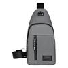 Mens Chest Bag Pack Sport Waterproof Casual Daypack with Earphones Cable Hole Shoulder for