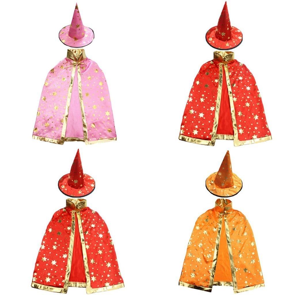 Stunning Halloween Cape With Elegant Hat For Kids And Adults Costume Parties