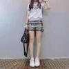 Korean Women's Summer Casual Embroidered T-Shirt & Shorts Set