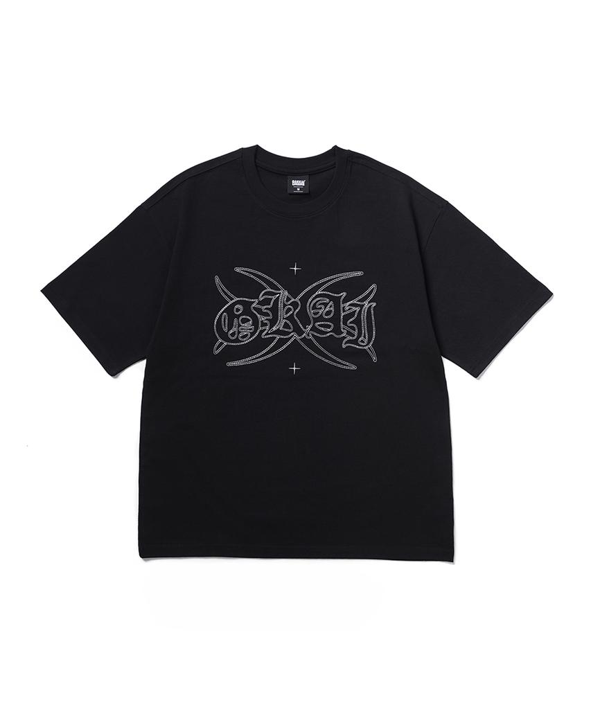 GAKKAI UNIONS Cutoff Stitch Short Sleeve T-Shirt Black