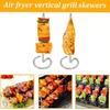 10pcs Kabob Skewers Stainless Steel Sticks For Grilling Reusable Kebab Tool Barbecue Stainless Steel BBQ Stick Chicken