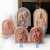 3D Flat Photo Frame Modeling Jesus Family Silicone Candle Mold DIY Jesus Divine  Statue Plaster Crafts Religious Home Decor Mold