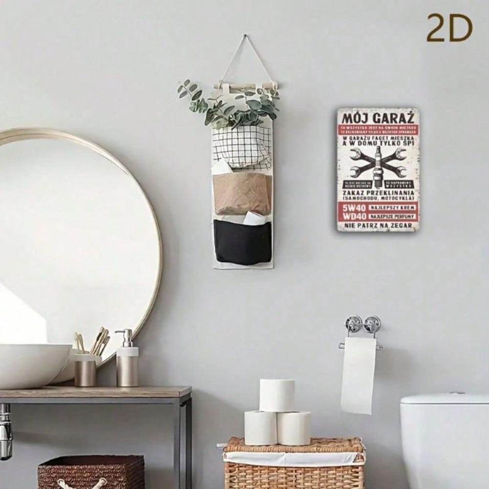 Vintage Metal Motorcycle Sign Retro Garage Wall Decor 30x20cm