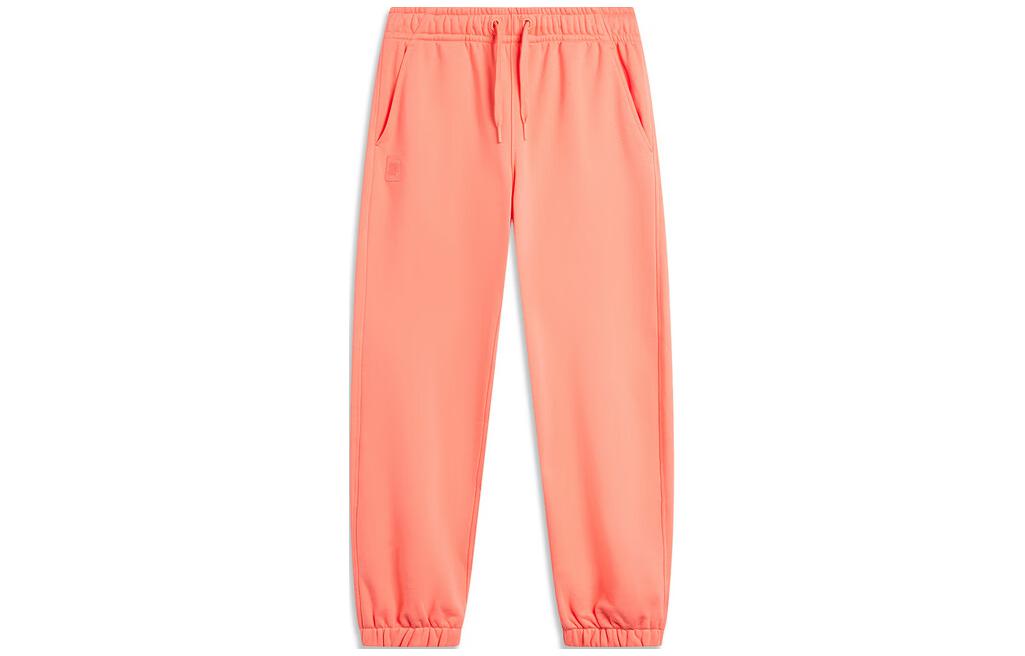 Li Ning Sports Trendy Collection Knitted Sweatpants Men s Morning Glory Orange AKLU023-7 XL