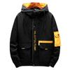 Giacche di alta qualità Uomo Autunno Inverno Sciolto Moda coreana Grandi tasche Giacca Harajuku Homme con cappuccio
