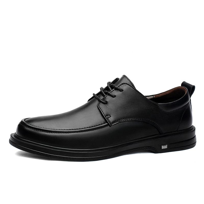 Autumn Leather Men's Shoes 2025 New First-layer Cowhide Polished Business Casual Leather Shoes Men's Autumn and Winter