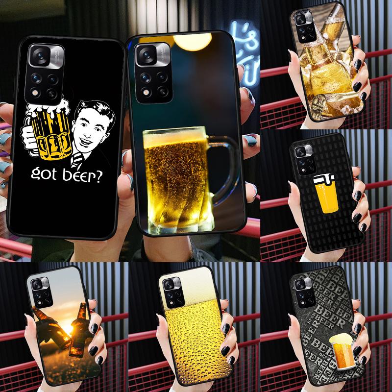 Beer Case For Xiaomi Redmi Note 14 13 11 9 10 12 Pro 9S 10S 11S 12S Redmi 10C 12C 13C 14C Cover