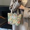 Borsa Floreale di Grande Capacità per Donne Nuova Borsa a Tracolla Trendy e alla Moda per Donne Ins Nicchia Versatile Borsa a Mano Monospalla