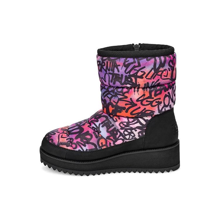 (WMNS) UGG Ridge Graffiti Pop Purple Black Women s 1105715-MULT EU 36