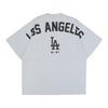 New Era Drop Shoulder Tee 15171181 NER35A2954 LA Snow Gray Black Oversized MLB Apparel L T-Shirt S/S