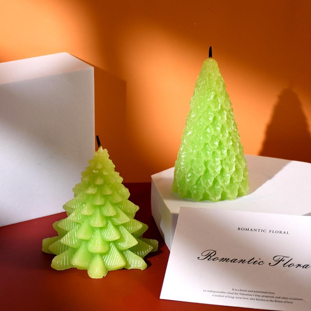 Silicone Candle Mold Tower Christmas Tree Resin Plaster Mold Scented Candle Molds  Party Decoration