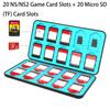 Game Card & Micro SD Card Case for Switch/Switch 2 with 20+20 Space, Magnetic Lock, Shockproof Rubber Slots