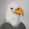 Natural Latex Realistic Adorable Cool Eagle Mask, Fluffy White Animal Headgear Prank Prop Dress Up Accessories, Halloween Christmas Cosplay Outfit Pho
