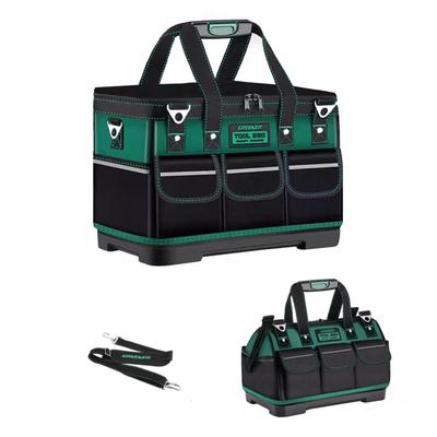 MATSURIA Tool Tool Bag with Shoulder Large Storage 1680D Oxford Plastic Easy To Carry for and Work Bag, 2-Way Strap, Capacity, Fabric, Bottom,