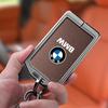 MZIZ2 Vintage Leather Car Remote Card NFC Key Case Fob Cover For BMW 1 3 5 7 Series X1 X3 X5 X6 X7 535le Auto Keychain Accessories