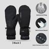Winter Wrist Protect Ski Gloves with Wrist Guard Board Snowboard Skiing Mittens Extended Cuffs Windproof Black Men Ski Gloves