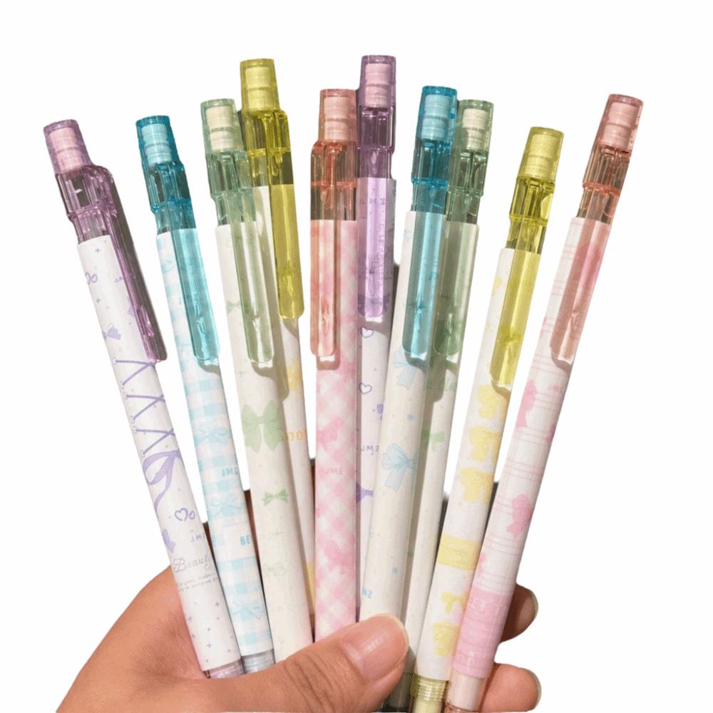 4PCS/Set Bow Series 2B Pencils with Eraser Top Writing Pencils Kawaii Automatic Pencils Gift