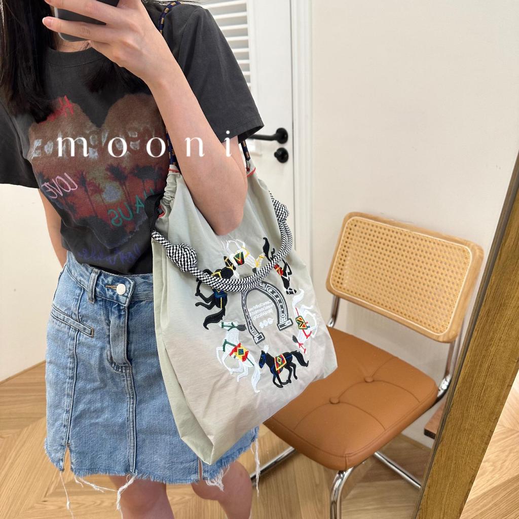 Wanlima Eco-Friendly Large Canvas Crossbody Embroidered Bag