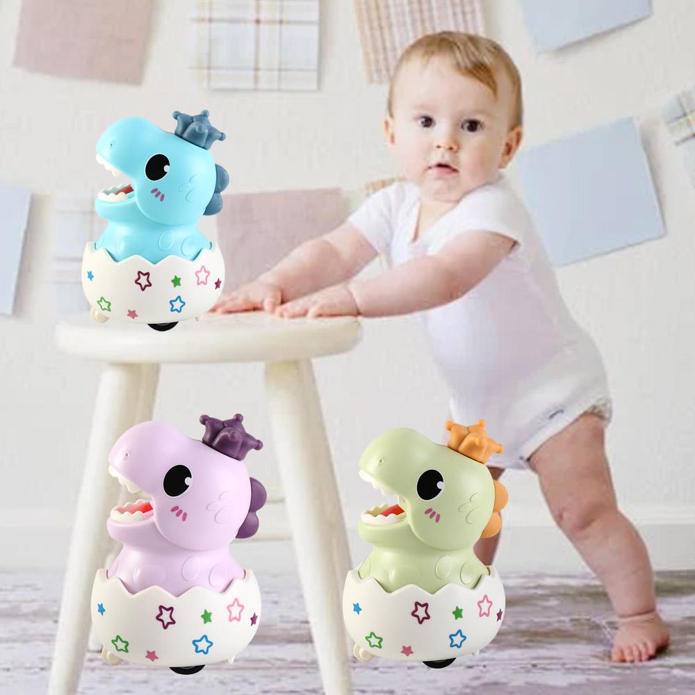 

Dinosaur Egg Press Return Toy Cars Cartoon Dinosaur Egg Car Inertia Toy Gifts зелений