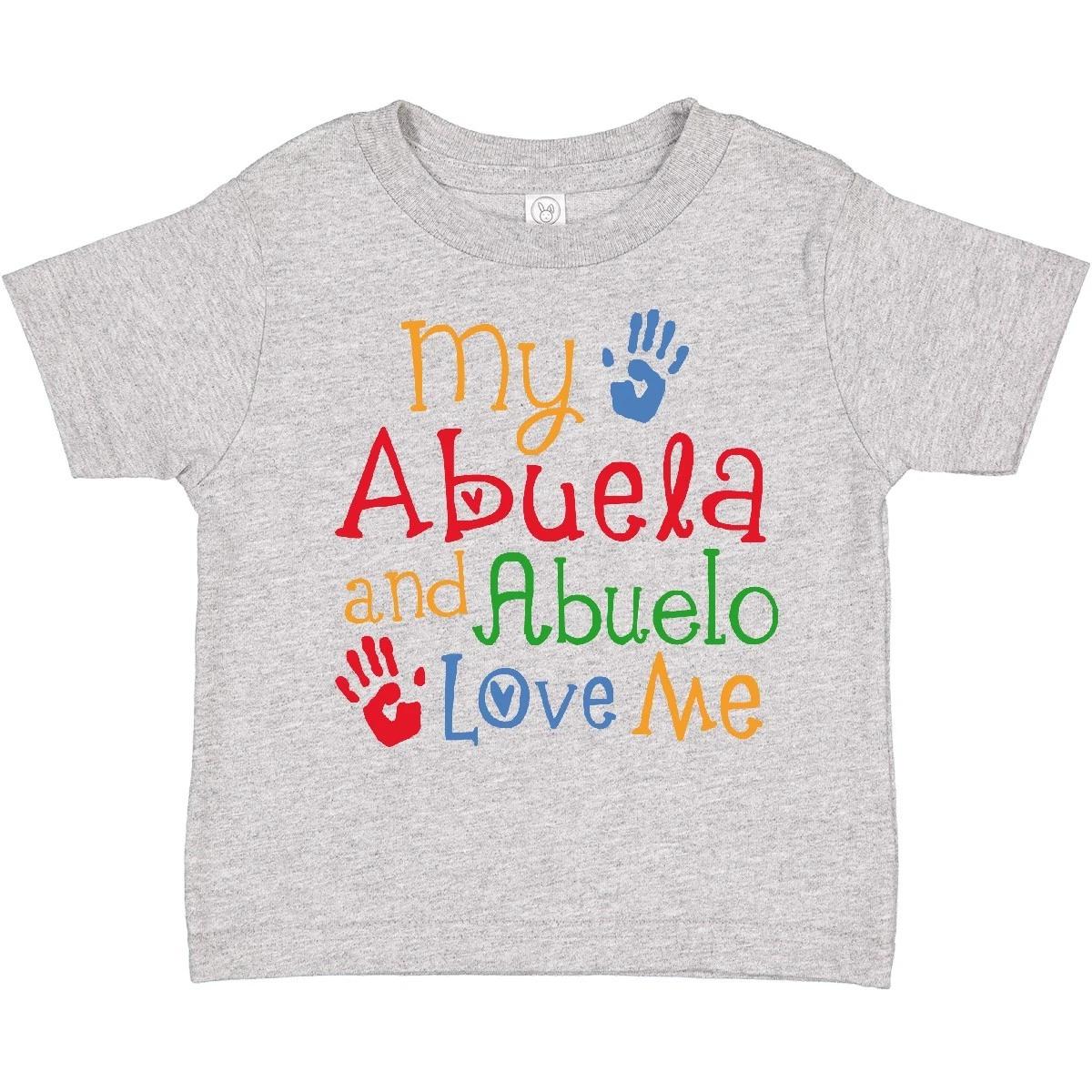 Inktastic My Abuela And Abuelo Love Me Toddler T-Shirt Cute Childs Boys Girls 100