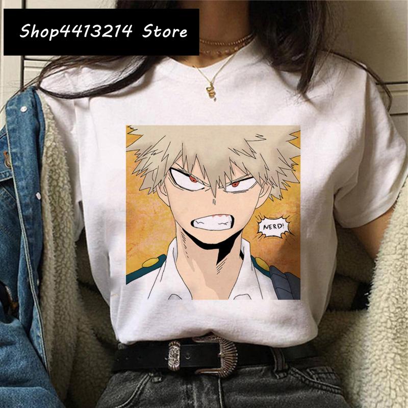 Cartoon Women My Hero Academia T Shirt Tee Funny Himiko Toga Clothing Boku No Hero Academia Harajuku 2021 Tshirt Female Ulzzang