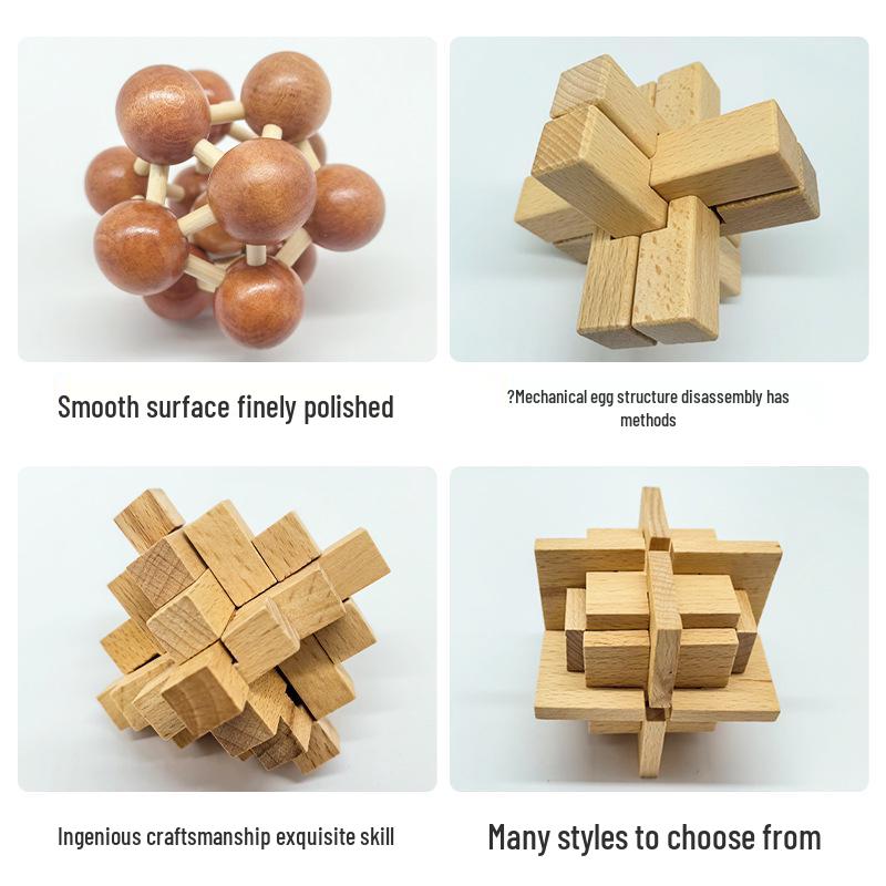 Kongming & Luban Interlocking Puzzle Set: Educational Toys for 7+ Year Olds, Enhancing Intelligence and Relaxation with Nine Building Blocks.