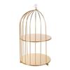 Easy to Clean Bird Cage Jewelry Rack Cake Stands Large Capacity Iron Storage Holder Rust-proof Waterproof Desktop Display Stand