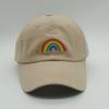 Adjustable rainbow embroidered baseball cap suitable for outdoor travel and sun protection, suitable for both men and women