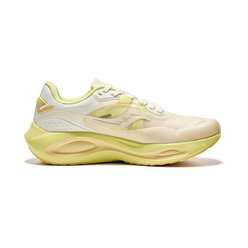 Saucony Phoenix Inferno 3 women low-top casual running shoes white yellow cushioned breathable snug fit versatile S18188-2