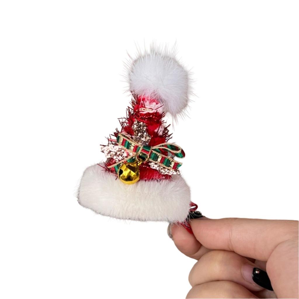 Merry Christmas Hair Clips Glitter Sequin Christmas Hat Barrettes With Snowflake Santa Xmas Hair Accessories For Xmas Holiday Party Favors