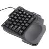 One Handed Gaming Keyboard 35 Keys Waterproof Wide Palm Rest Black Single Handed Keyboard for Computer Mobile Games