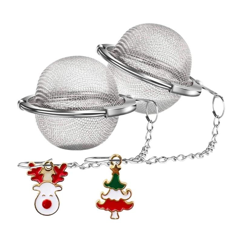 Pack Of 2 Themed Tea Infusers Holiday Nature Designs Decorative Pendant Creative Tea Strainers For Gifting