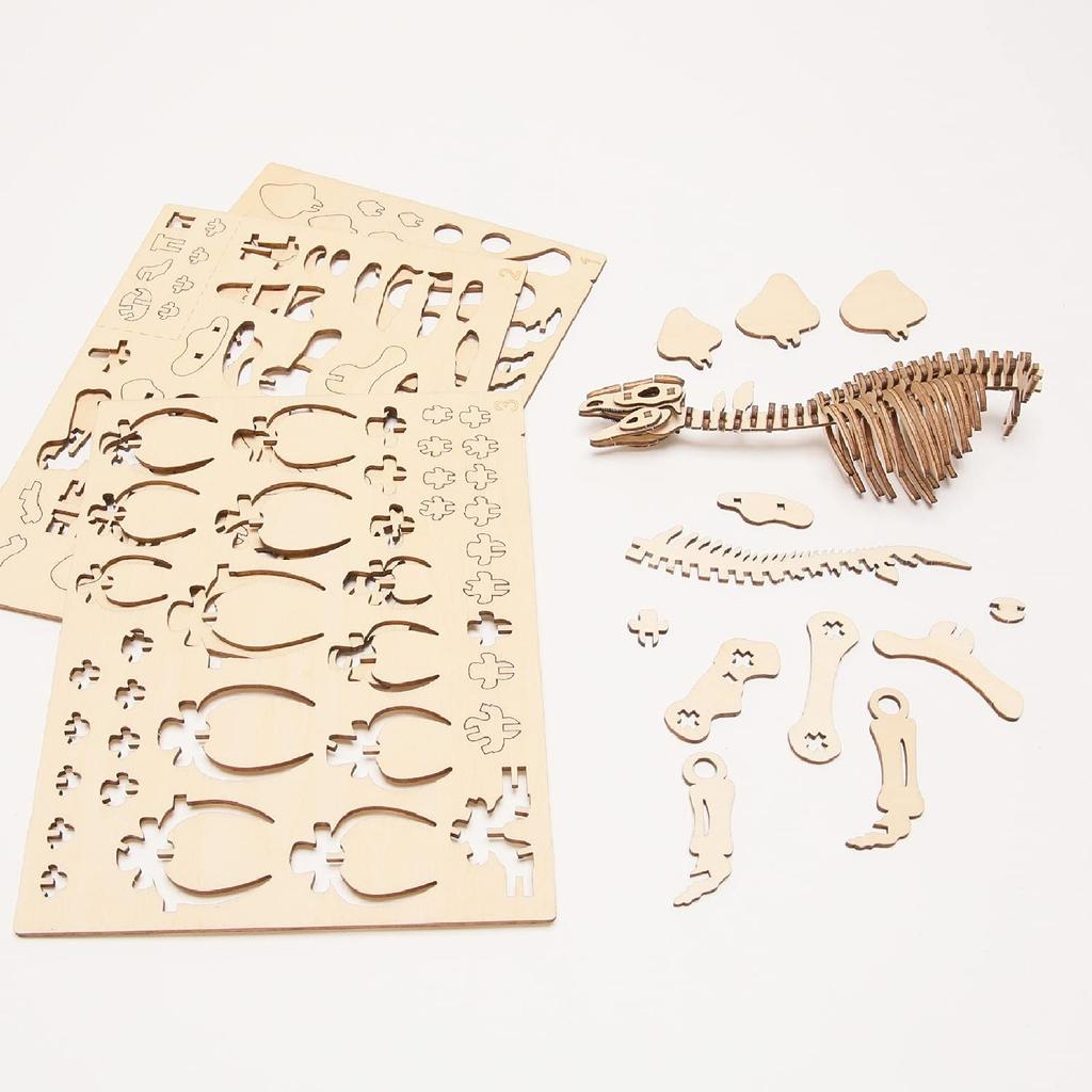 Stegosaurus 3D Wooden Puzzle DIY Craft Kit for Kids and Adults Educational Toy for Boys and Girls 3D Artwork and a Great Gift for Adults Ki-gu-mi - -