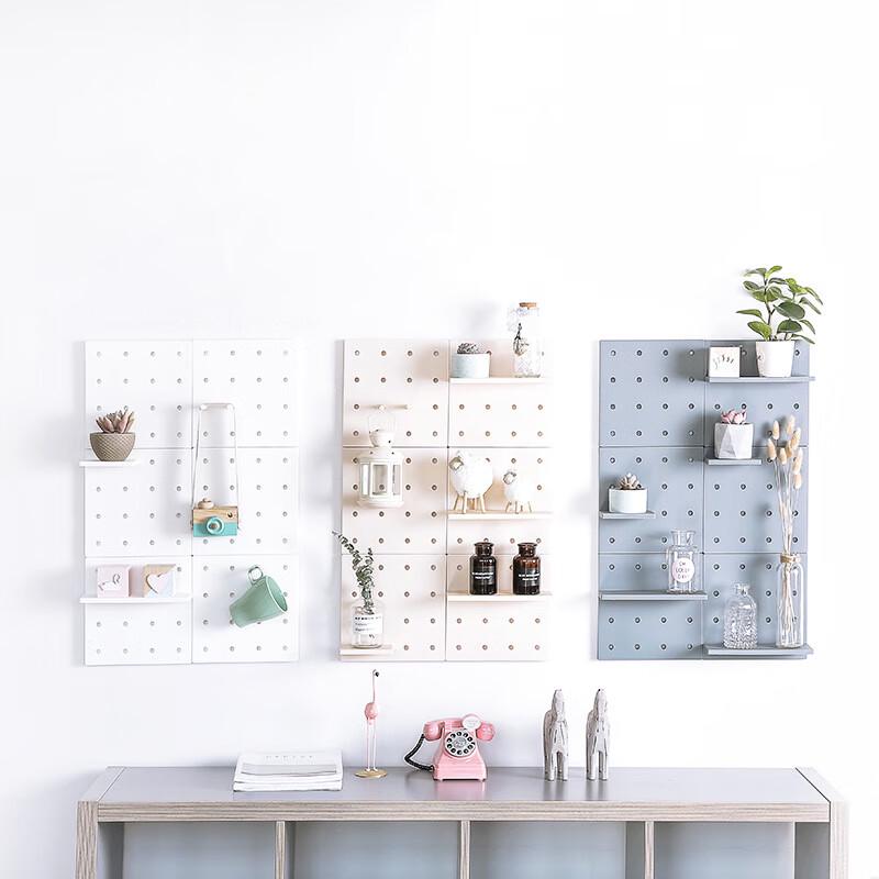 Wall-Mounted Punch-Free Pegboard Shelf