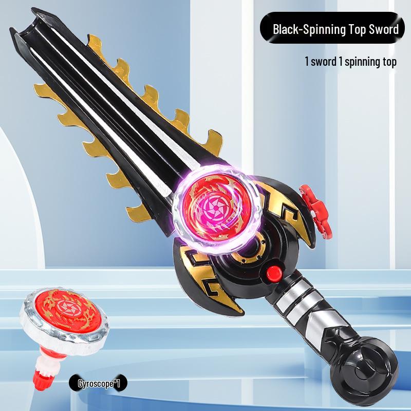 Night Market Luminous Spinning Top Sword - Traditional Battle Burst Toy for Boys
