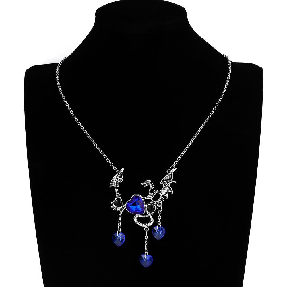 

Ожерелье летучая мышь на Хэллоуин, темно-розовый чокер, готический вампир, пиратский кулон синий
