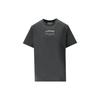 Ganni Letter Print Round Neck Short Sleeve T-Shirt Women tops Dark-Gray T3590490